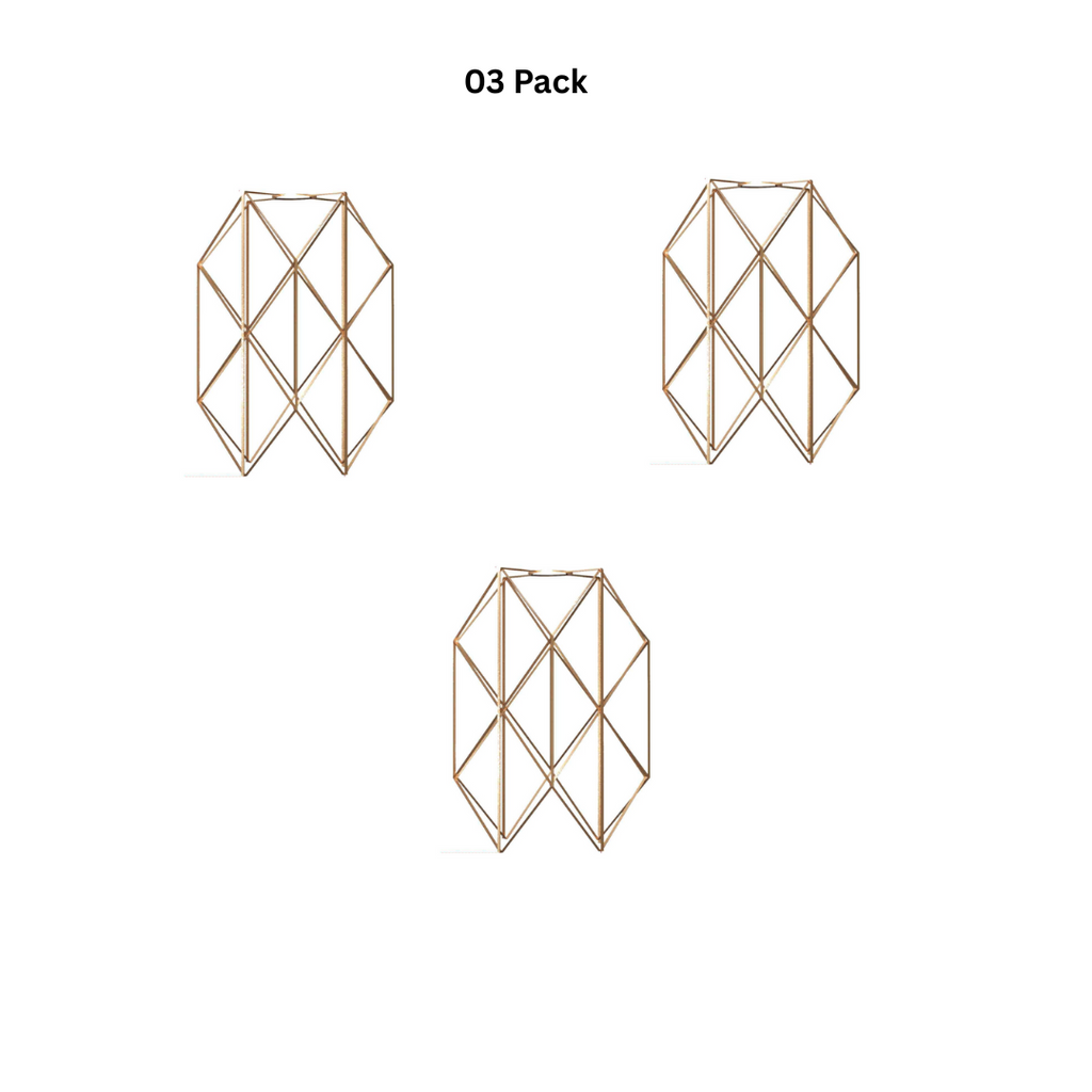 Industrial Diamond Cage Easy Fit Lampshade - Black or Copper Metal Finish