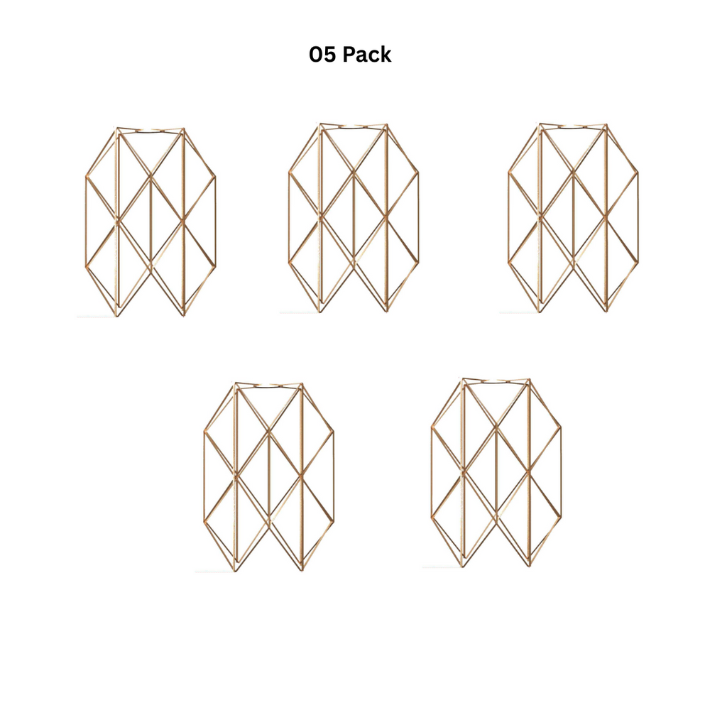 Industrial Diamond Cage Easy Fit Lampshade - Black or Copper Metal Finish