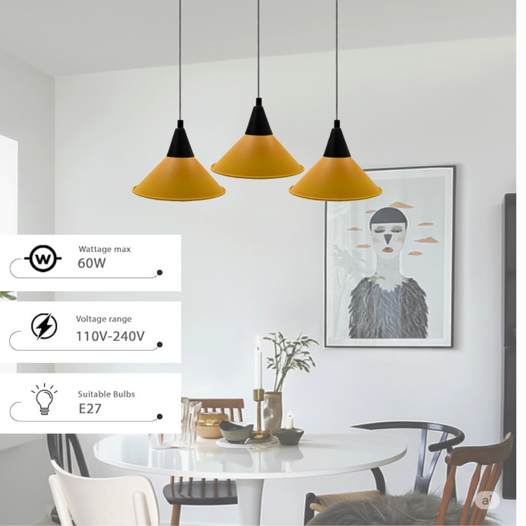 Modern 3 Head Multi colour Ceiling Pendant lighting fixtures~6196