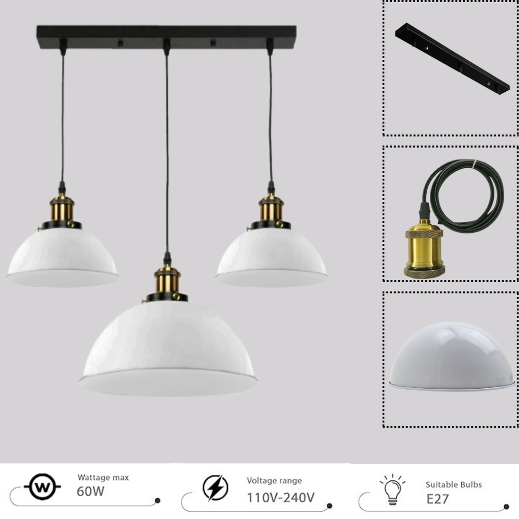 Modern 3 head Pendant Light fixture  in Dome shape~6205