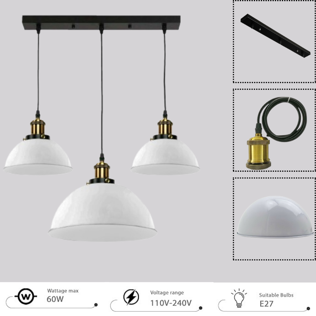 Modern 3 head Pendant Light fixture  in Dome shape~6205