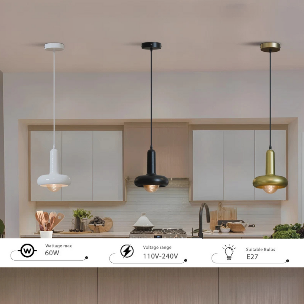 Morandi Style Adjustable Pendant Light Fixture for Kitchen Island Dining Room