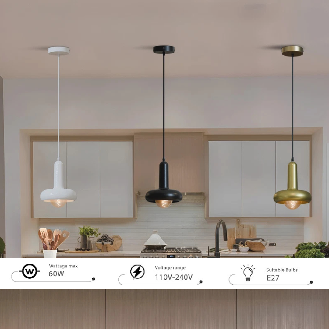 Morandi Style Adjustable Pendant Light Fixture for Kitchen Island Dining Room