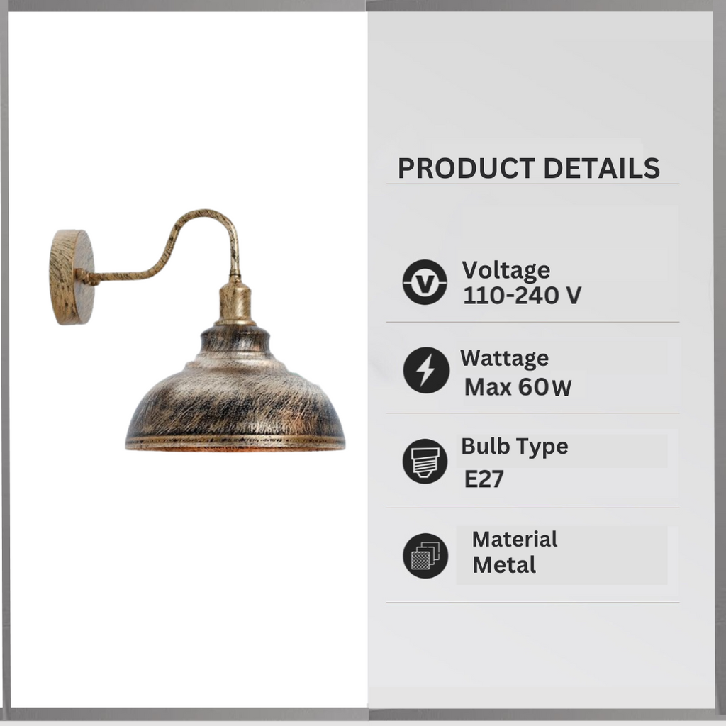 Rainproof Outdoor wall Light with Elegant 29cm Curved Design~6227