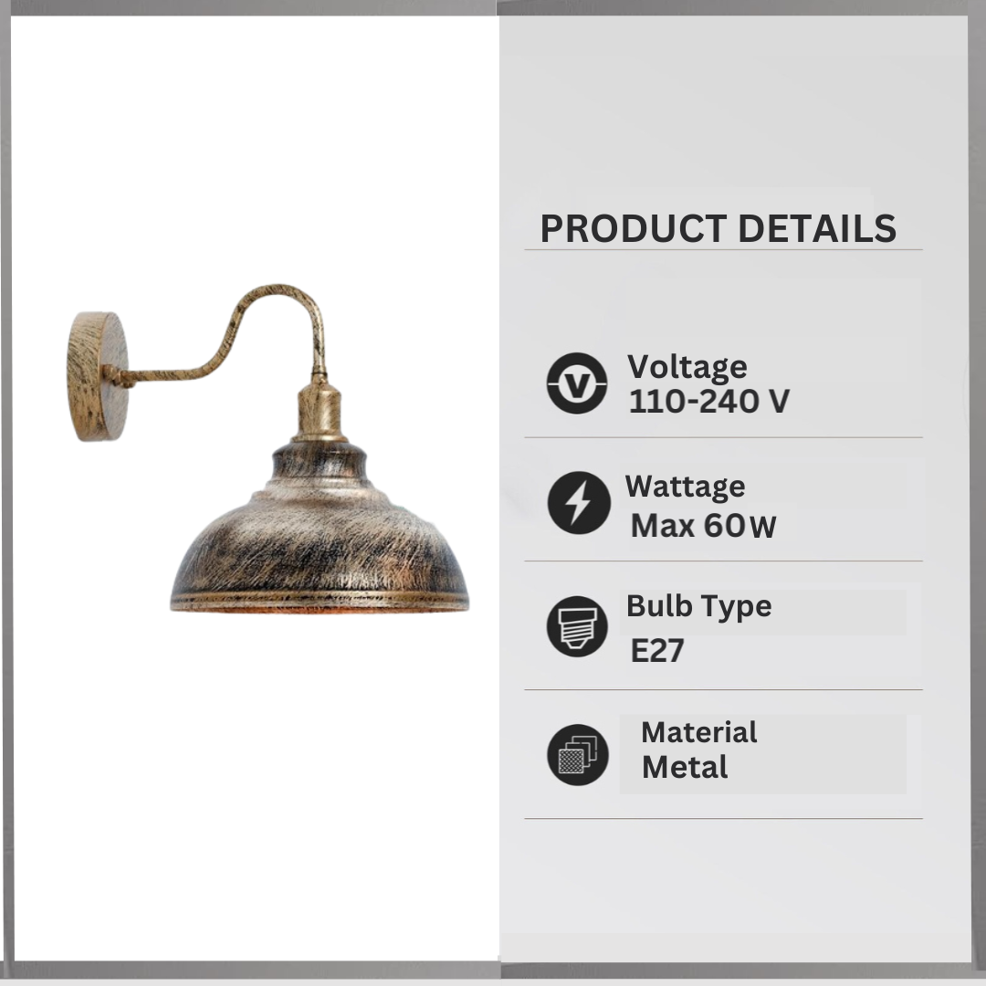 Rainproof Outdoor wall Light with Elegant 29cm Curved Design~6227