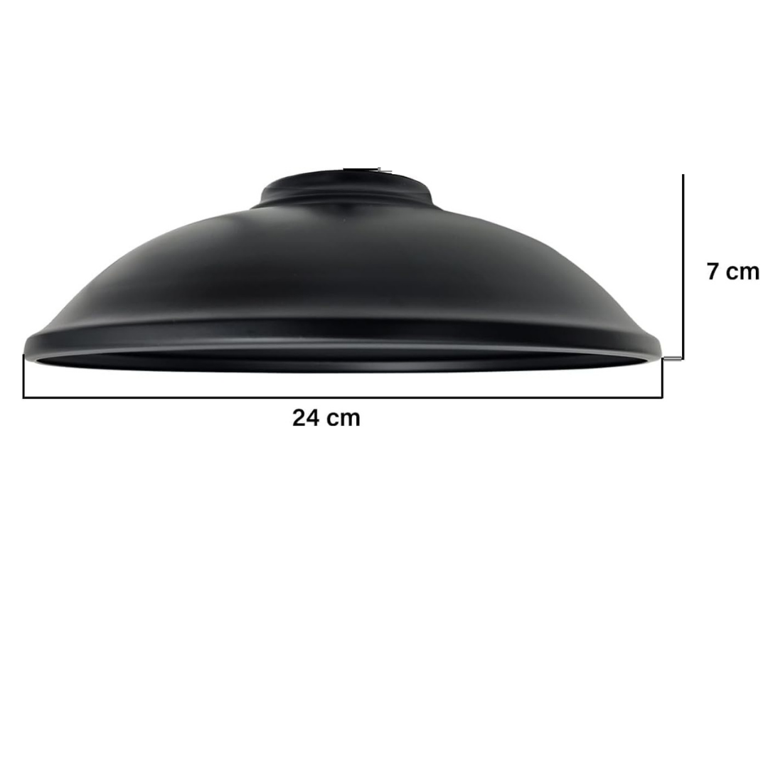 Black Gold Industrial Metal Ceiling Lamp Shade, Vintage Retro Easy-Fit
