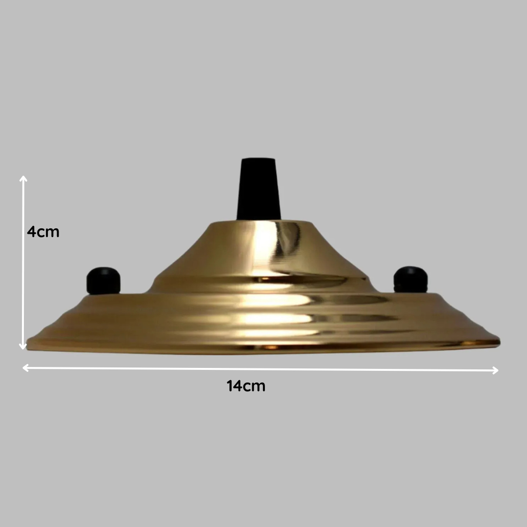 Modern Single Outlet Ceiling Rose with Hook, Easy Fit Metal Light