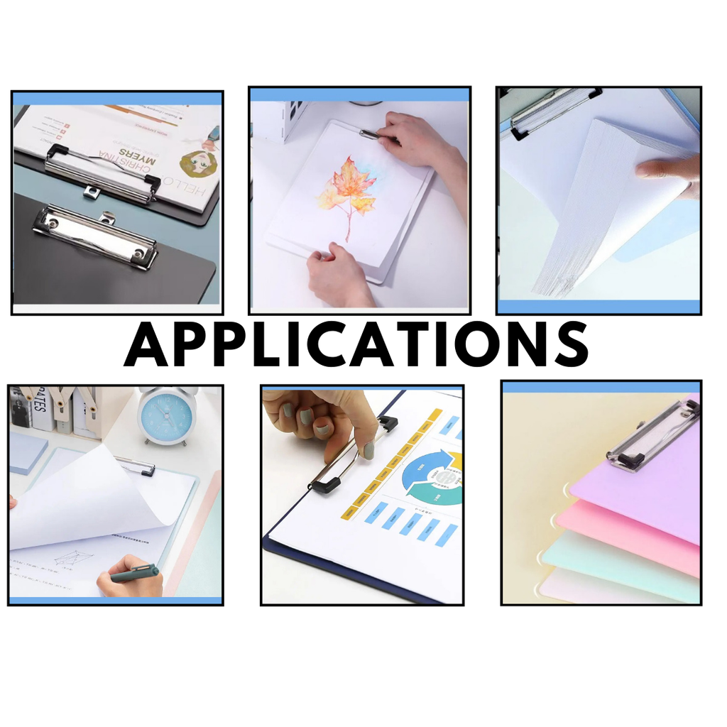3 Pack Clear Plastic A4 Clipboards with Low-Profile Clip for School Office Use
