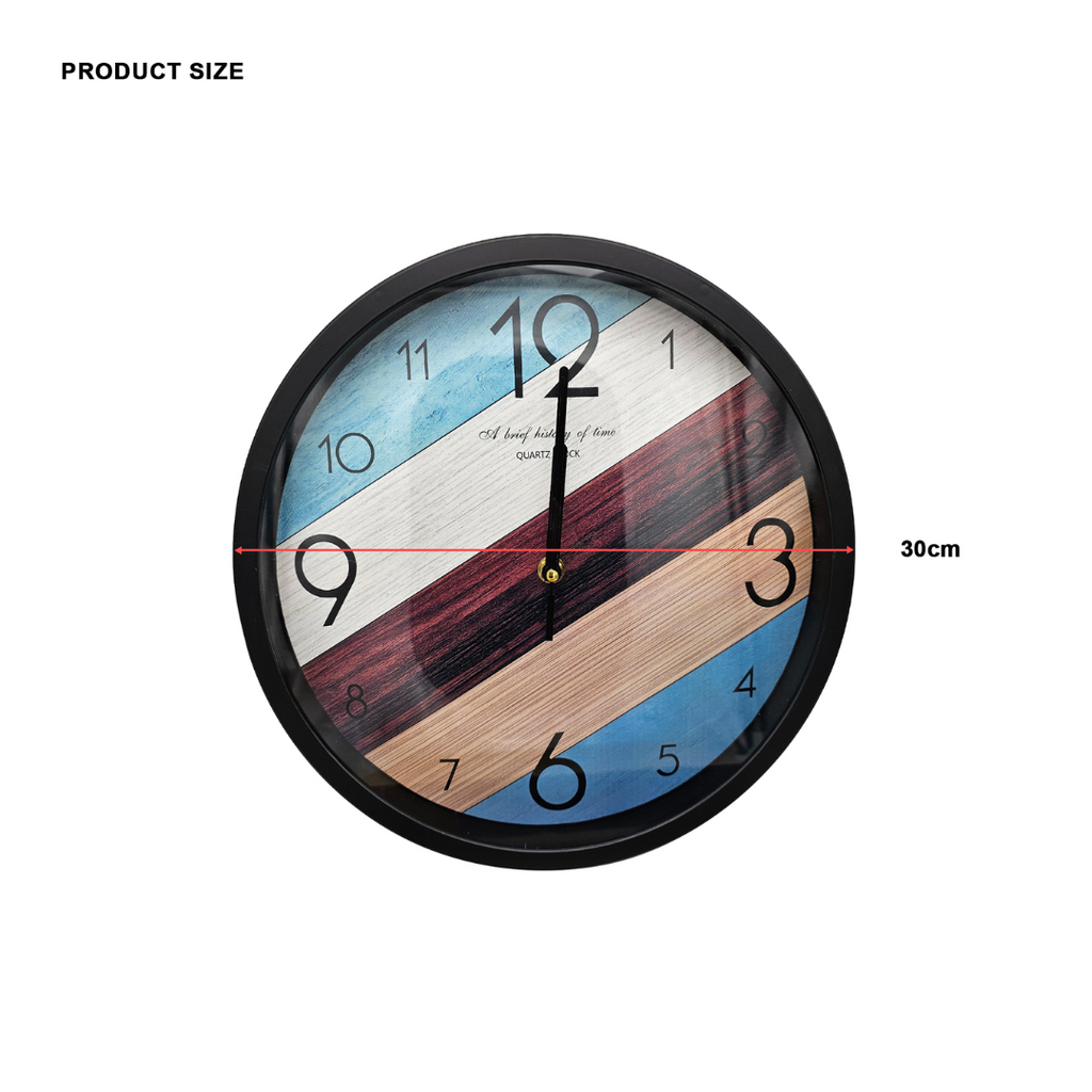 Colour Print -Modern Quartz Round Wall Clock~5195