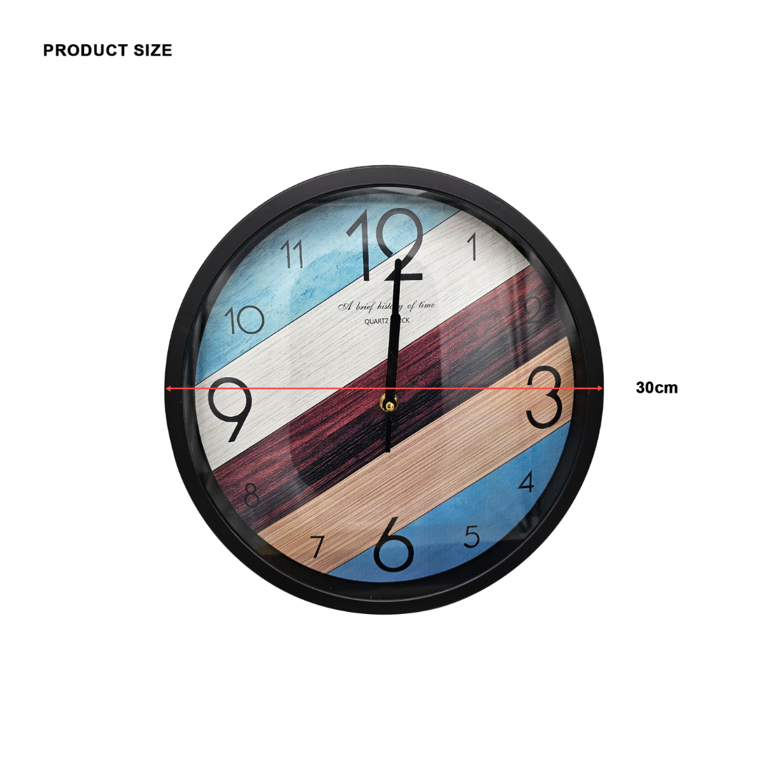 Colour Print -Modern Quartz Round Wall Clock~5195