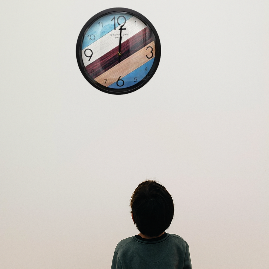 Colour Print -Modern Quartz Round Wall Clock~5195