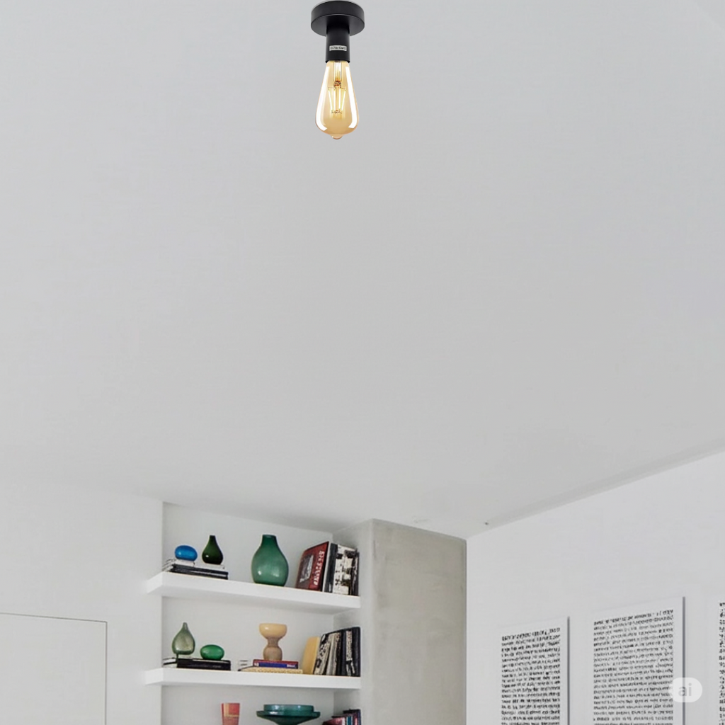 Vintage Flush Ceiling Light E27 Light Bulb Holder Light Socket ~6029