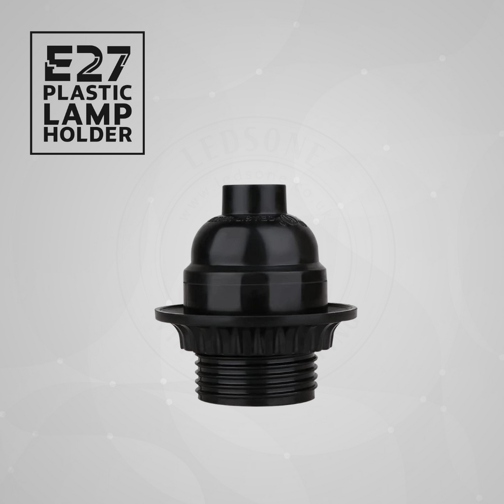 Black Vintage Bakelite Lamp Bulb Holders Edison Screw E27 Light Socket Holder ~5720