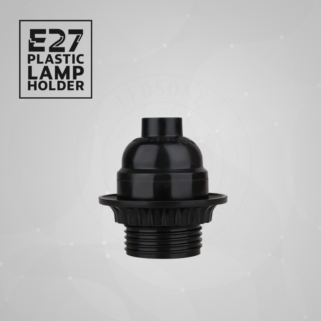 Black Vintage Bakelite Edison Screw E27 Lamp Bulb Light Socket Holder