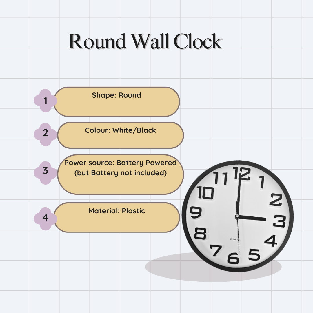 Trendy Without Ticking Noises Minimalist Round Wall Clocks~5174