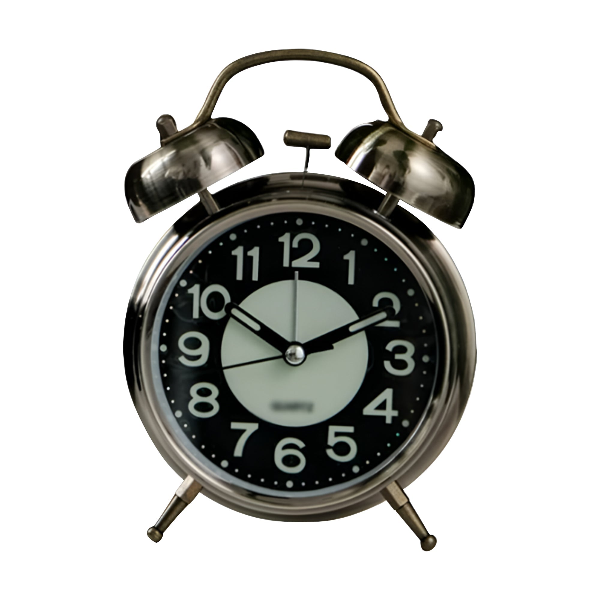 Retro Twin Bell Alarm Clock Vintage Style Analog Clock Glow Dark Feature