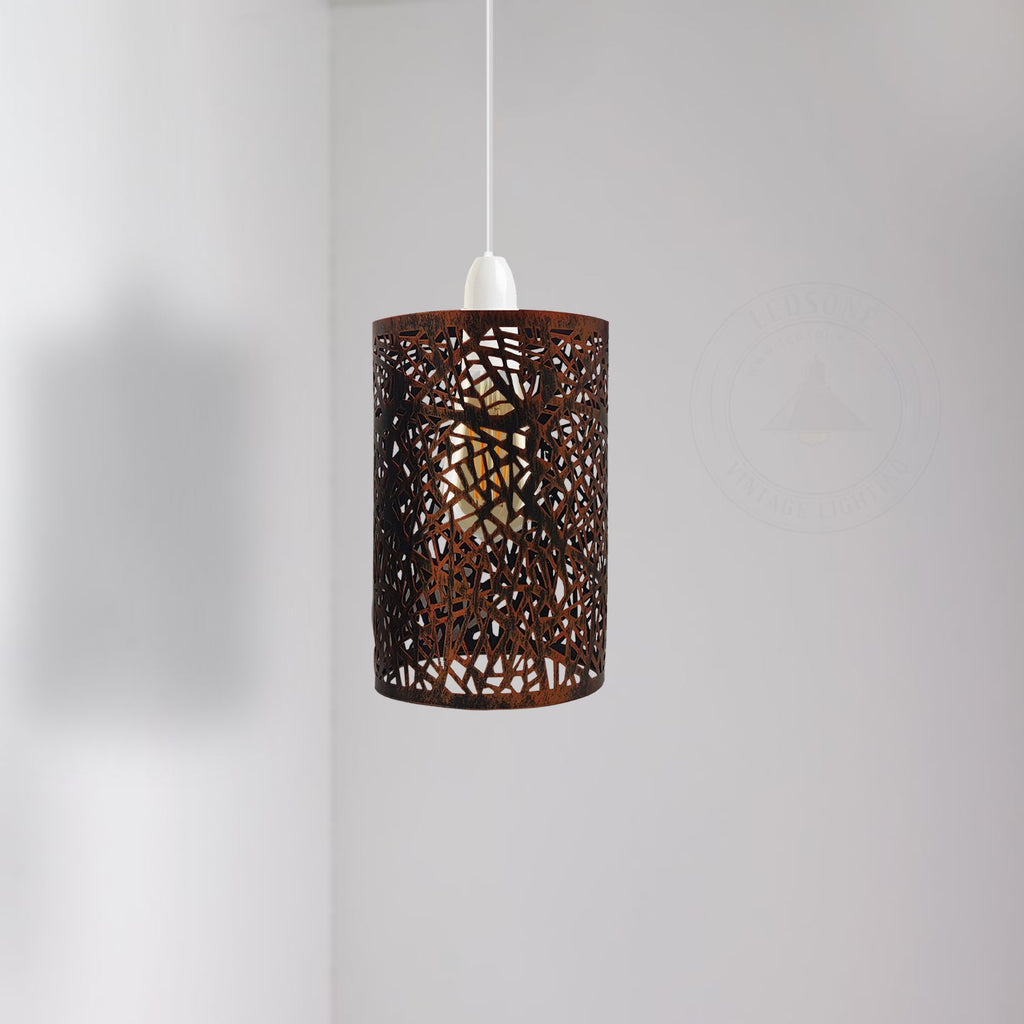 Modern Metal Drum Easy Fit Ceiling Pendant Lamp Shade for Table Lights