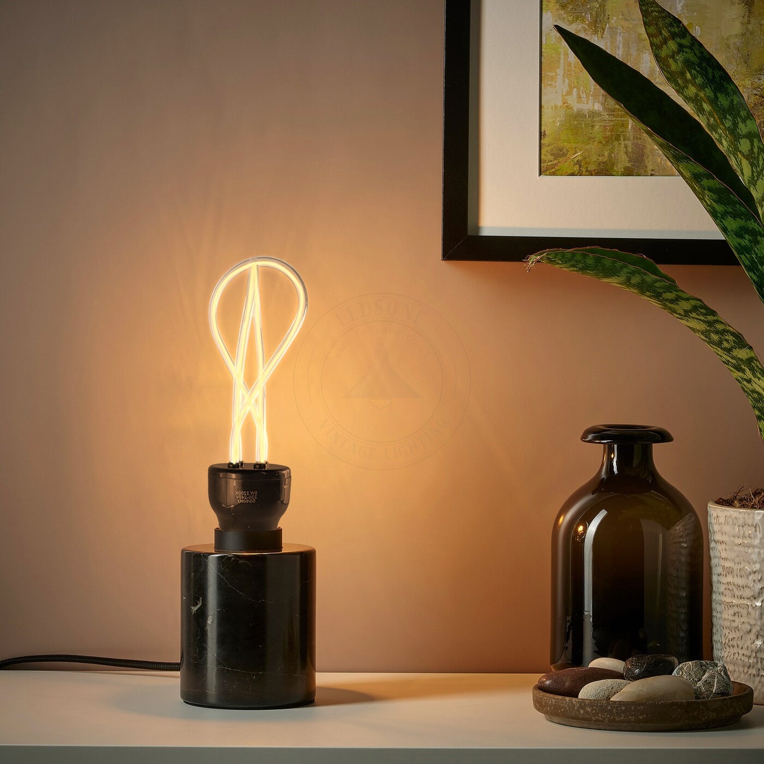 3 Pack Vintage LED 8W Soft Filament E27 Decorative Industrial Light Bulbs