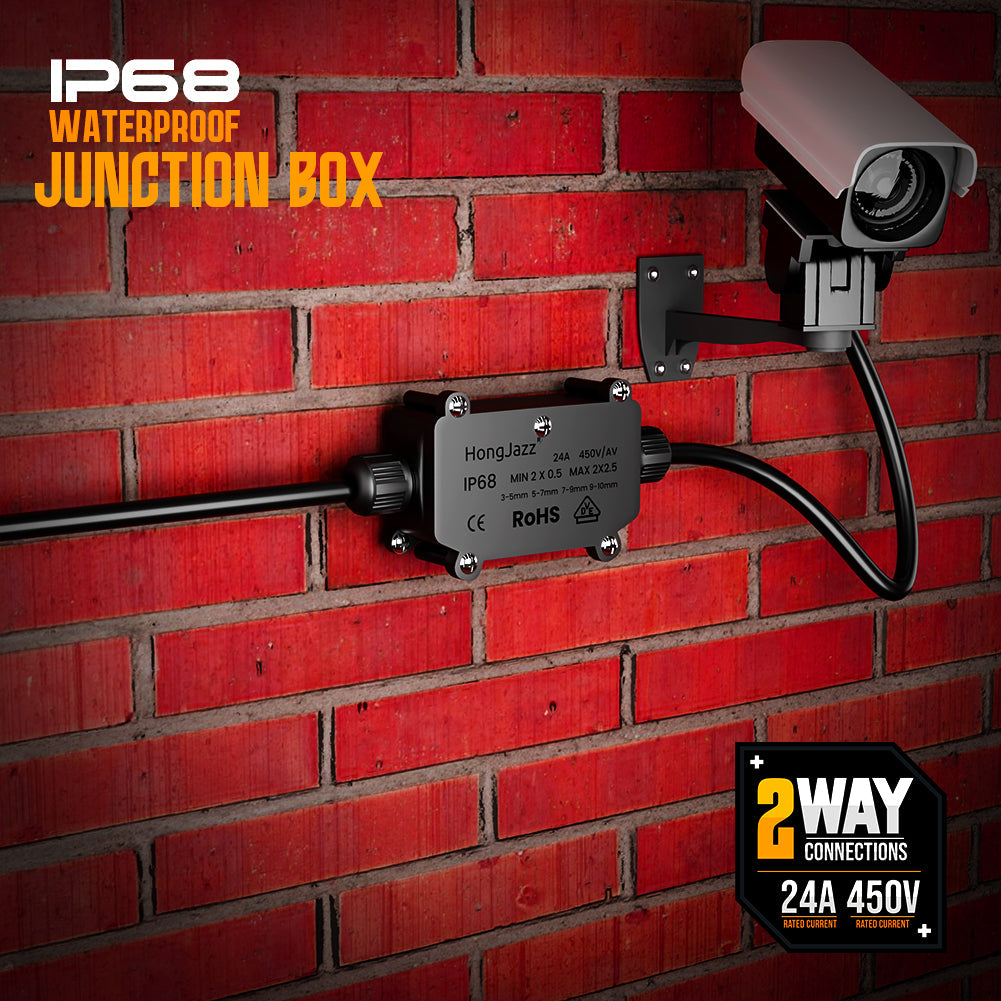 IP68 Waterproof Outdoor Electrical Cable Wire Connector Junction Box