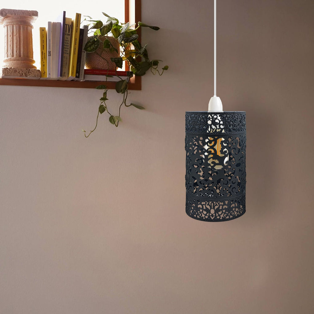 Modern Metal Drum Easy Fit Ceiling Pendant Lamp Shade for Table Lights