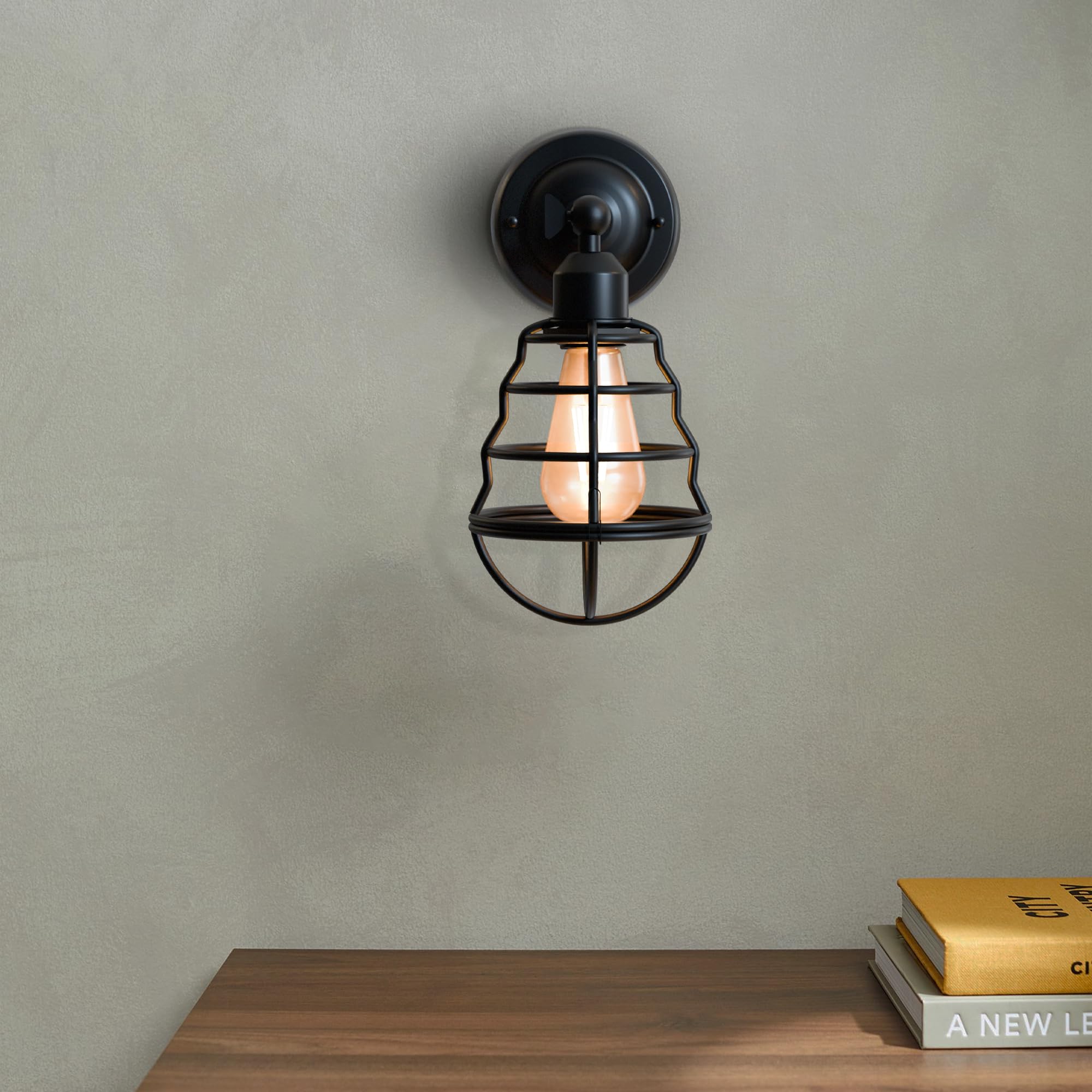 Industrial Vintage Adjustable Metal Wall Sconce Lamp for Bedroom Living Room Home