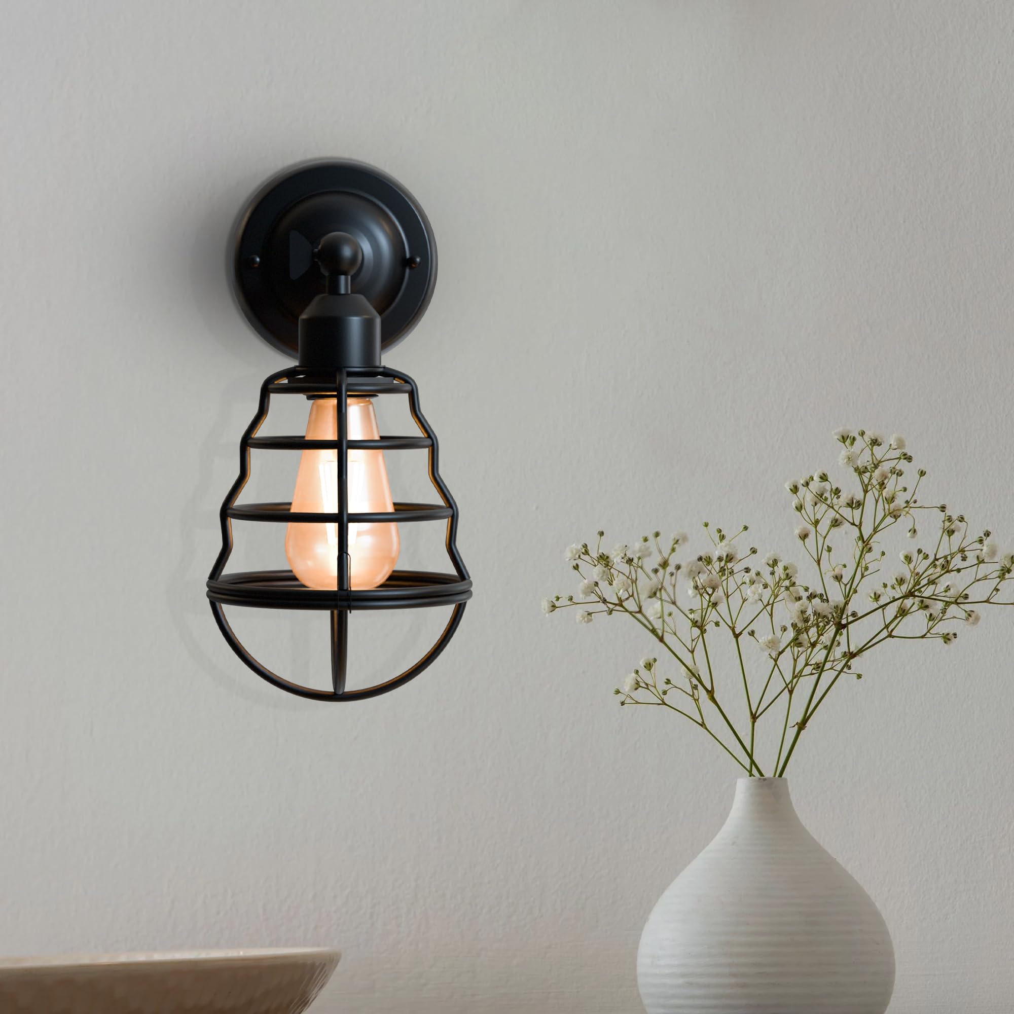 Industrial Vintage Adjustable Metal Wall Sconce Lamp for Bedroom Living Room Home