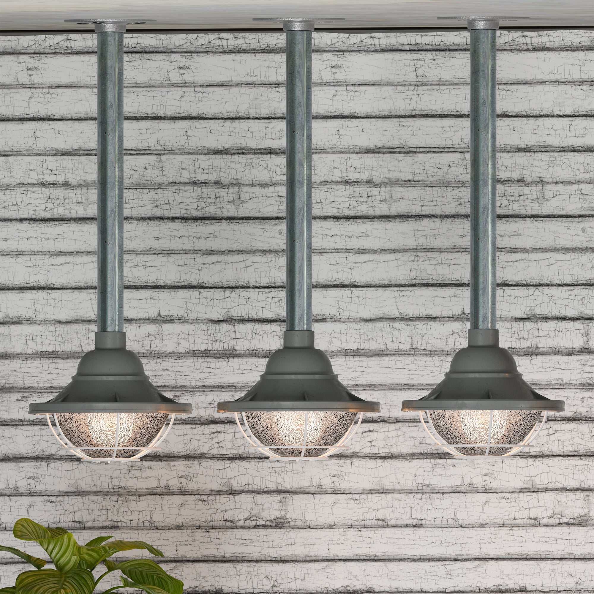 Conduit pipe work Ceiling Pendant light with Metal 21cm cage hanging light ~ 6112