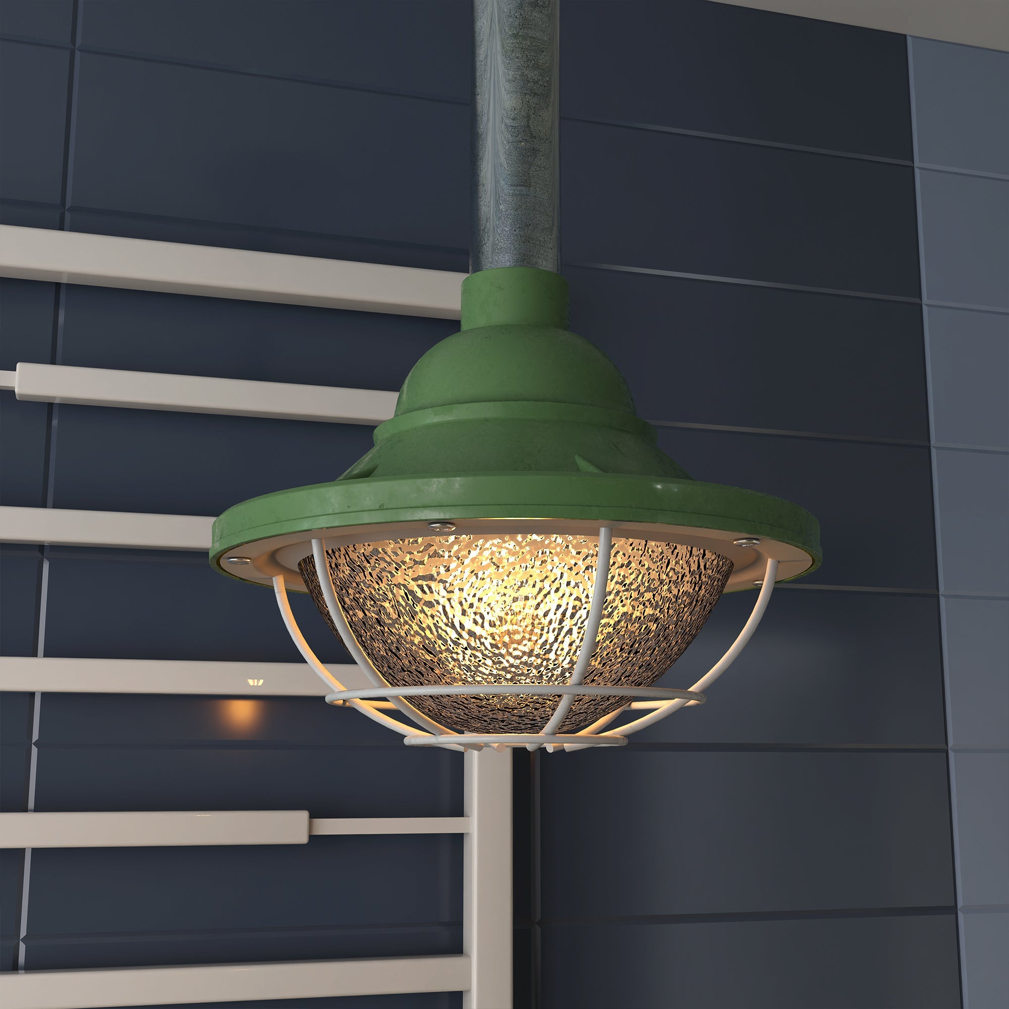 Industrial Conduit 3/4"pipe Pendant light with Metal cage hanging chandelier ~ 6111