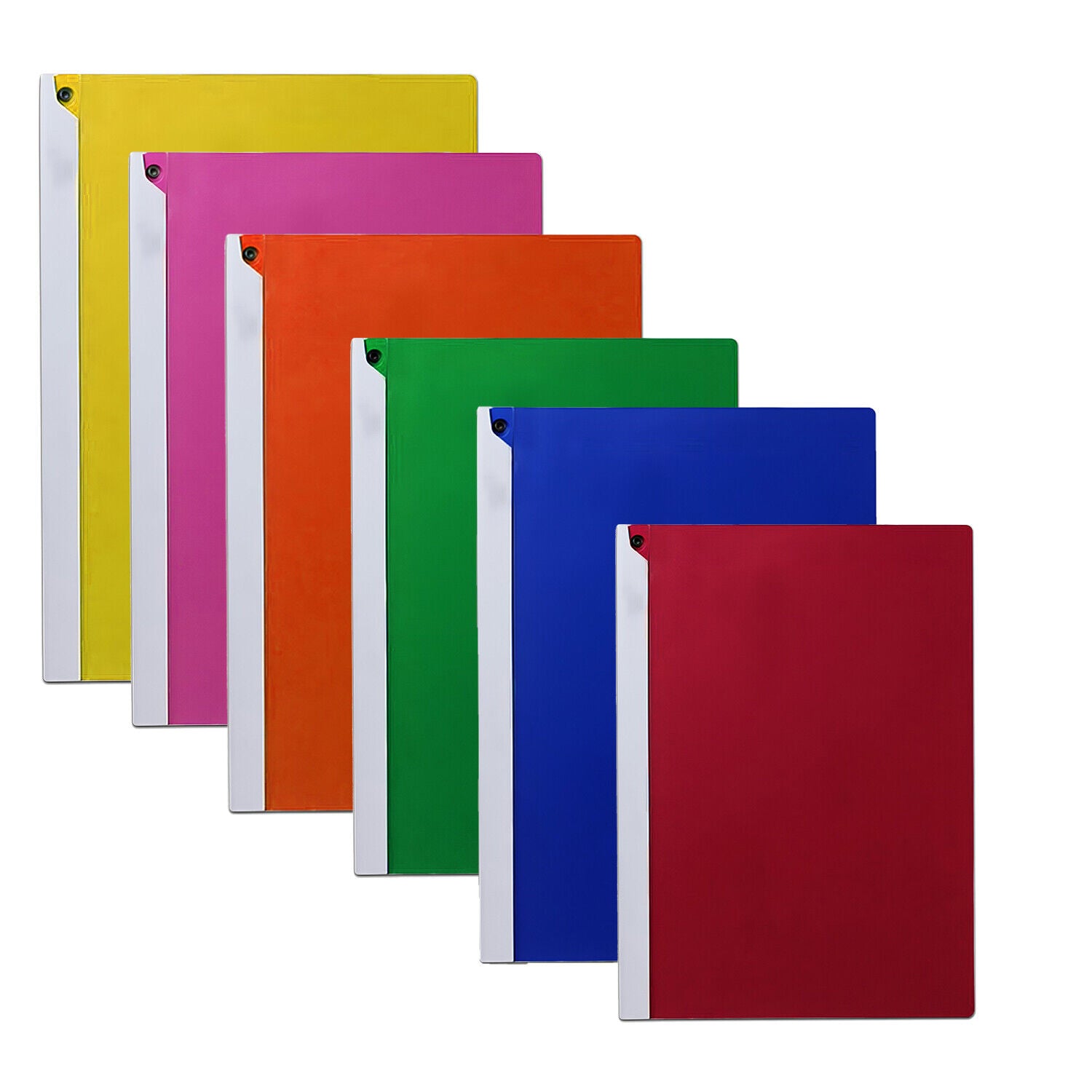 A4 Letter Size Rotating Lever Report Folder 6-Pack for School Office Business