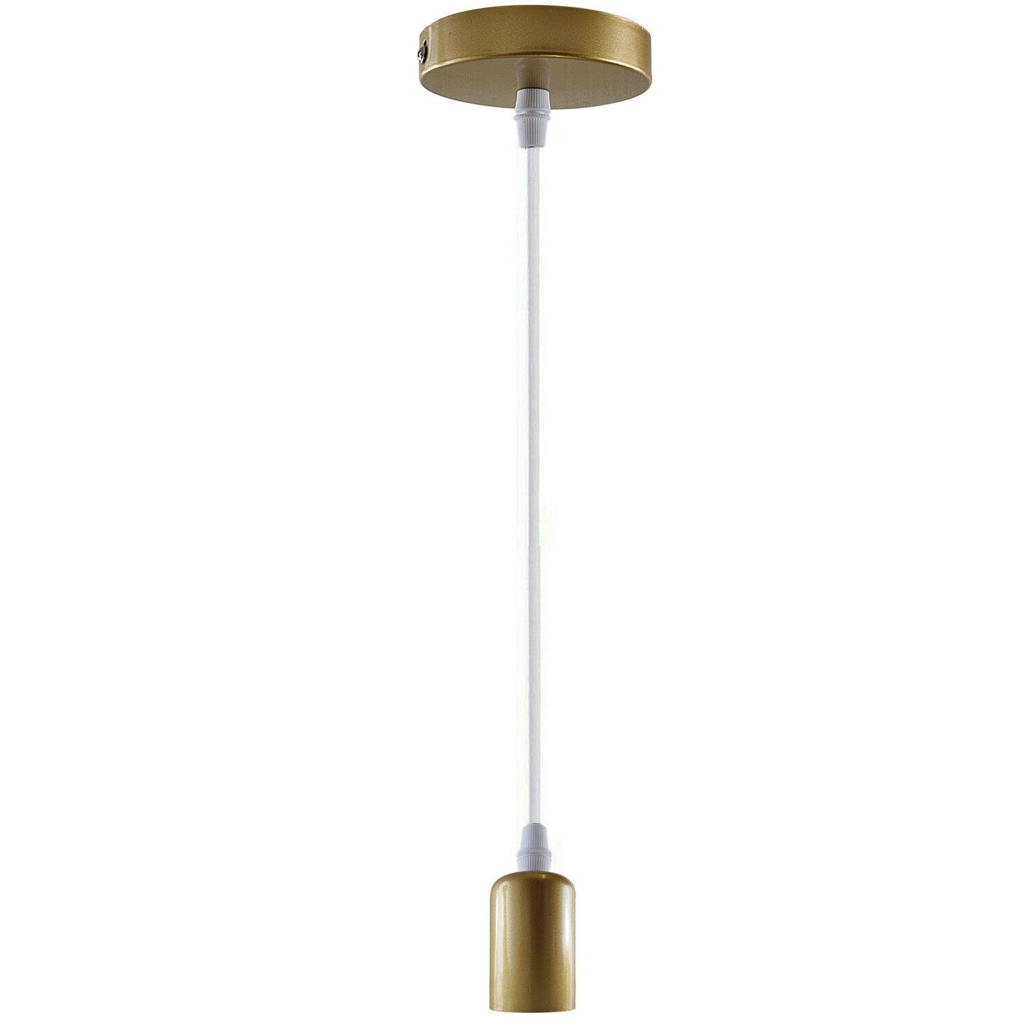 Industrial Metal E27 Pendant Light Fitting with Adjustable Cord for Modern Homes