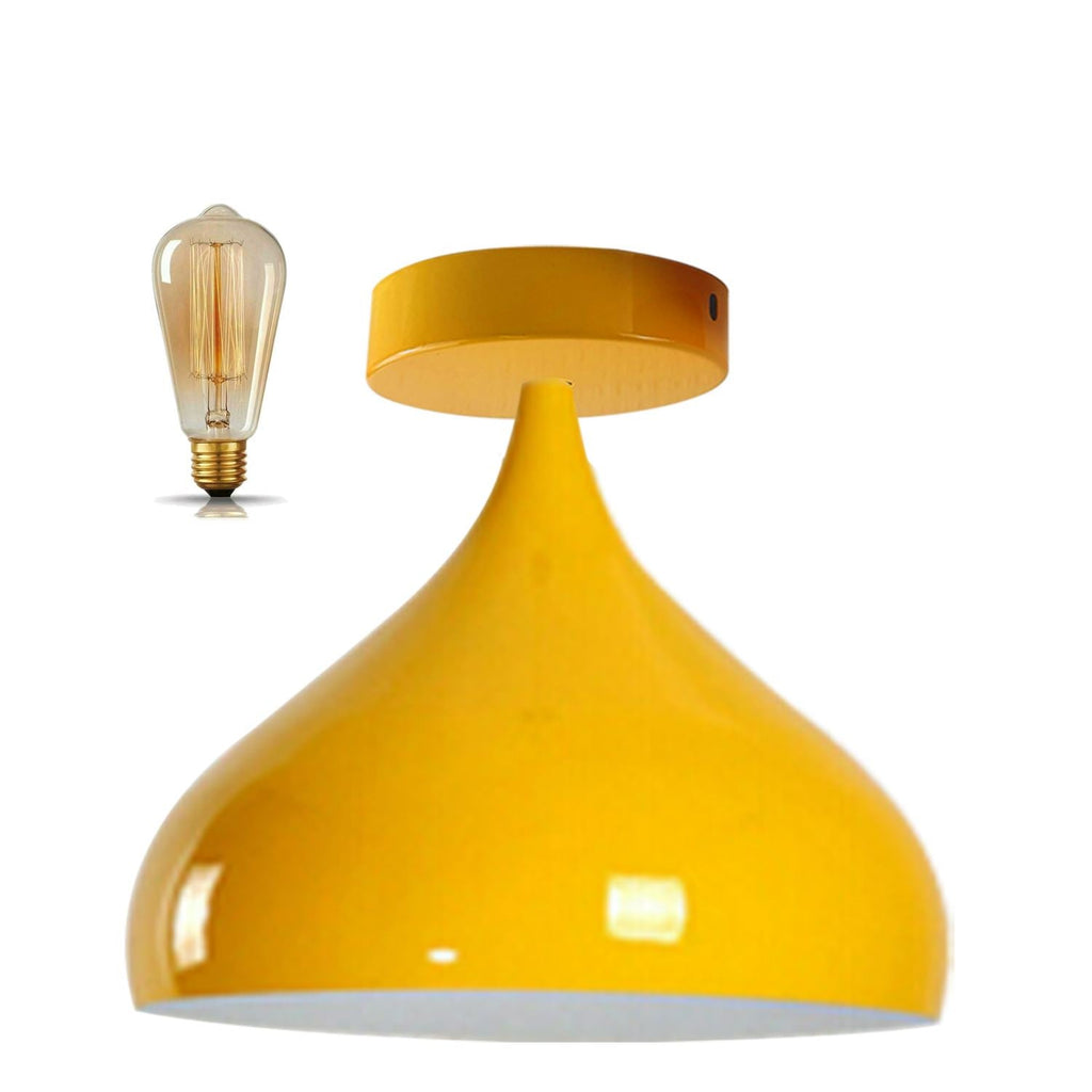 Industrial Vintage Metal Pendant Light Fixture, E27 Base, Loft Style Ceiling Lamp