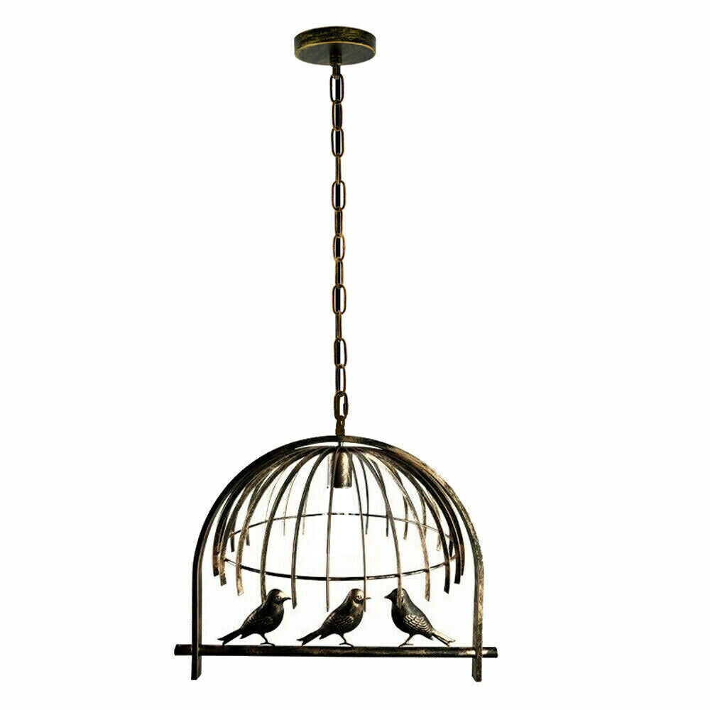 Industrial Bird Cage Loft Pendant Chandelier Light Fixture Vintage Style