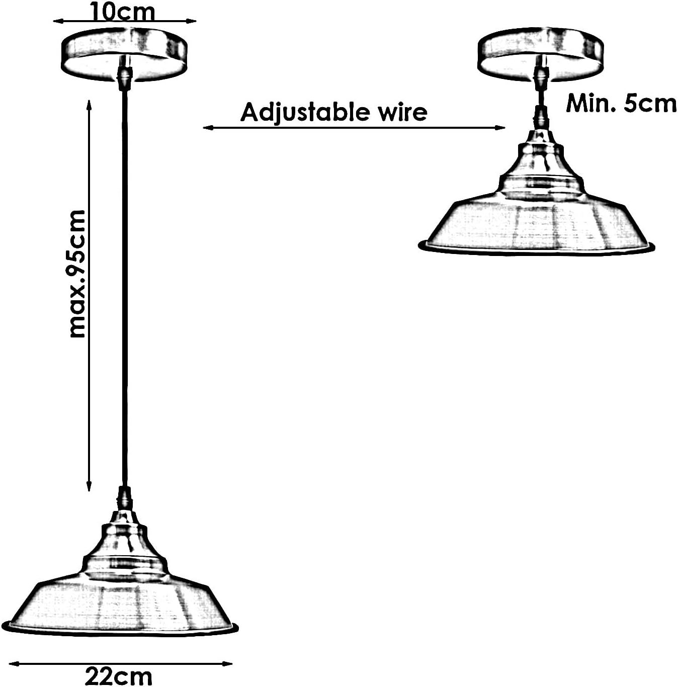 Modern Metal Pendant Ceiling Light for Kitchen Island Dining Room Bedroom Home