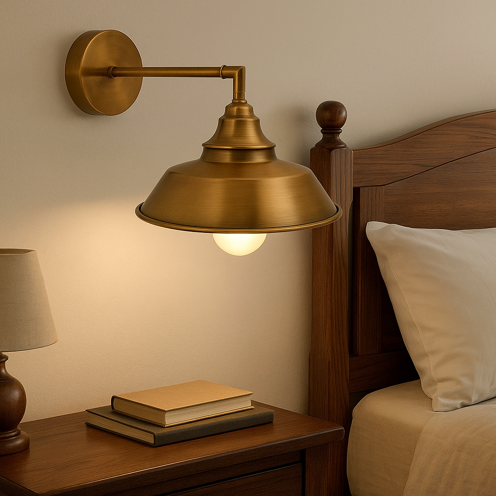Elegant Vintage Industrial Metal Wall Sconce Lamp with E27 Edison Bulb