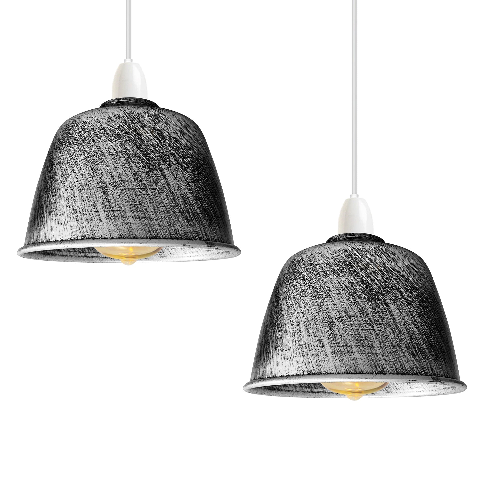 Easy Fit Metal Dome Pendant Lampshade Industrial Style for Ceiling Lights
