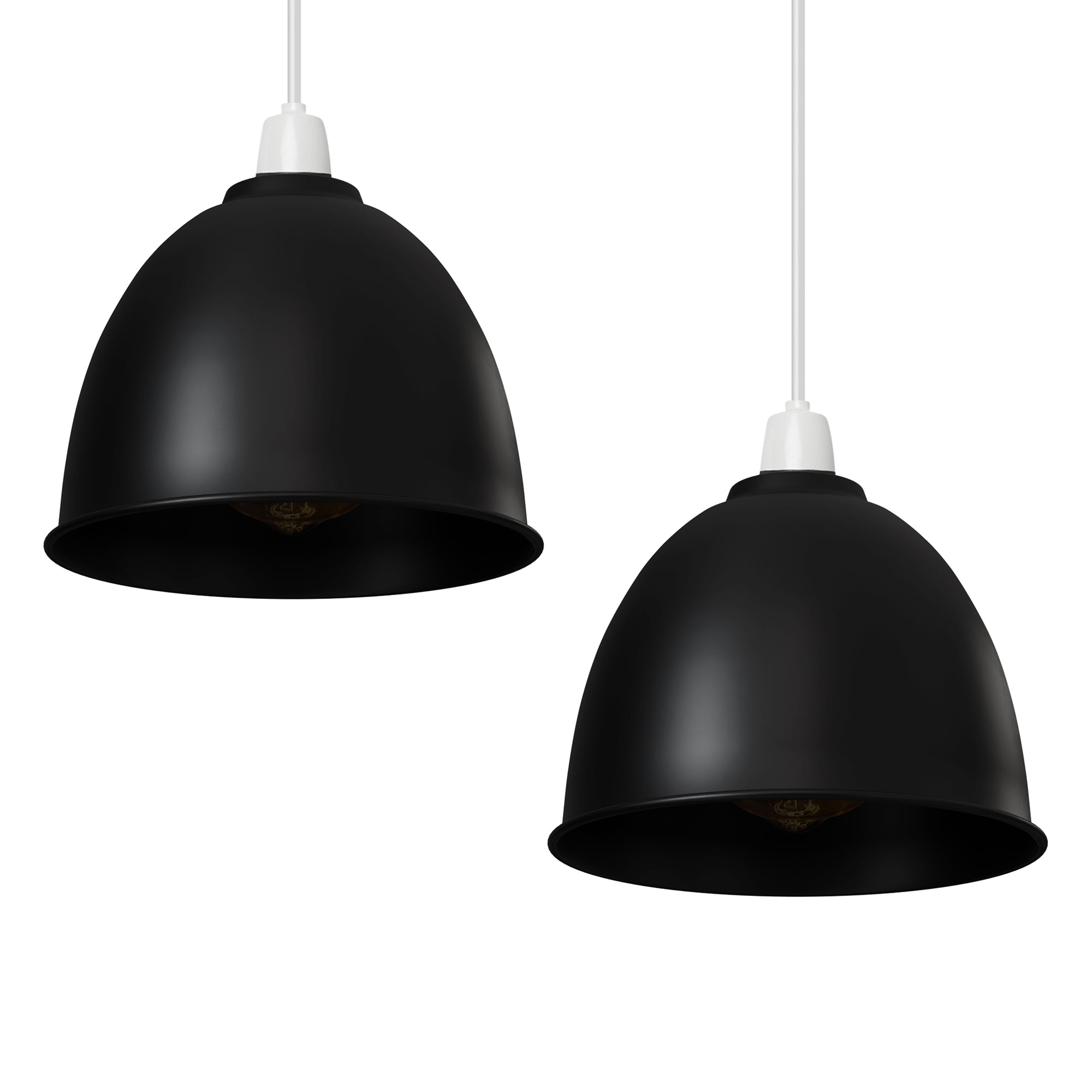 Easy Fit Metal Dome Pendant Lampshade Industrial Style for Ceiling Lights