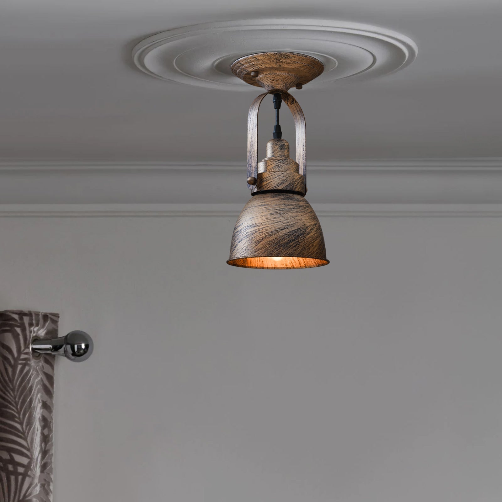 Industrial Bell Shade Dimmable Wall Sconce Light, Metal Retro Downwards Contemporary Fixture