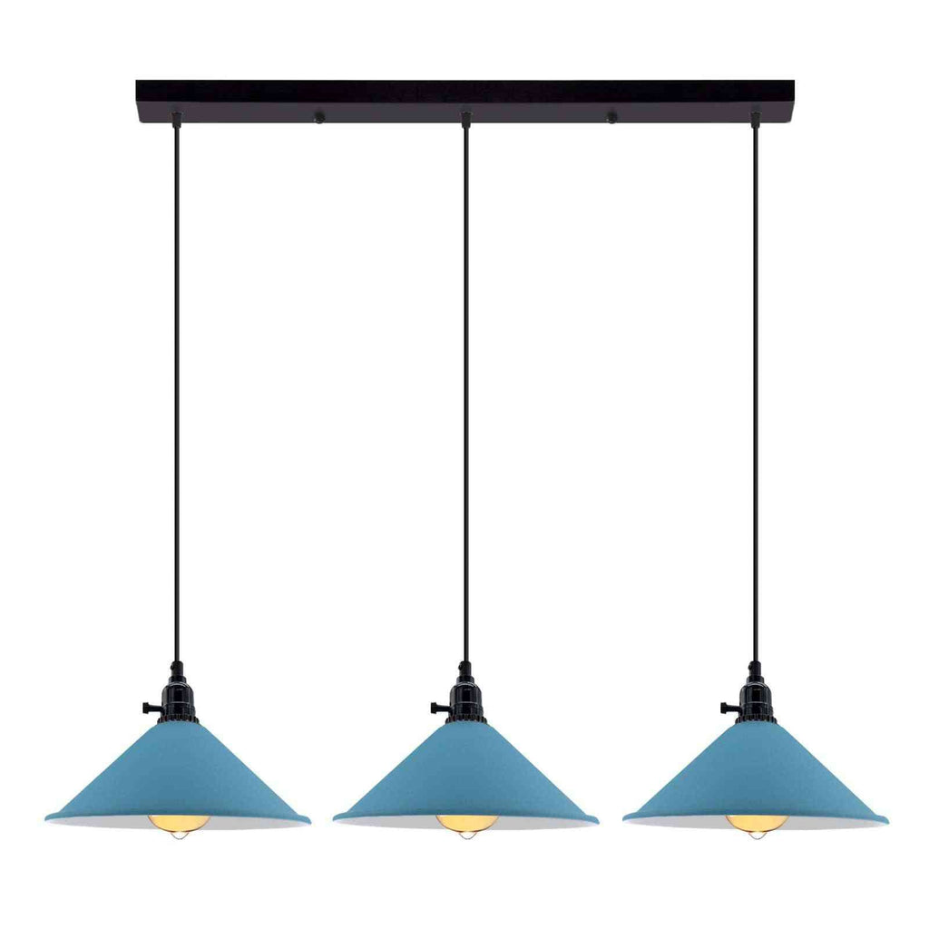 Modern 3-Light Kitchen Island Pendant with Unique Fluming Switch, Adjustable Cable