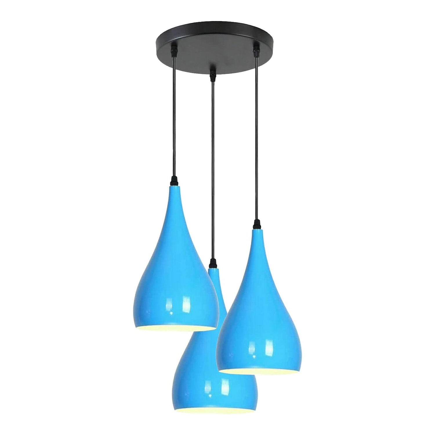 Modern 3-Way Multi Teardrop Ceiling Pendant Light Fixture E27 Base