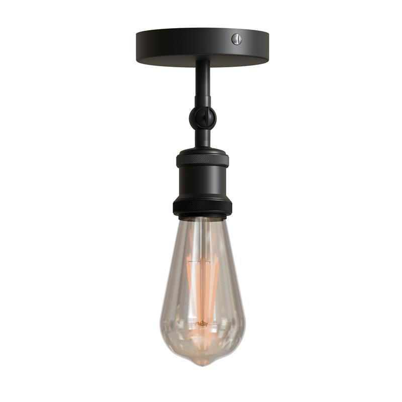 Industrial Vintage Metal Flush Mount Ceiling Light Fixture E27 Base Adjustable Angle