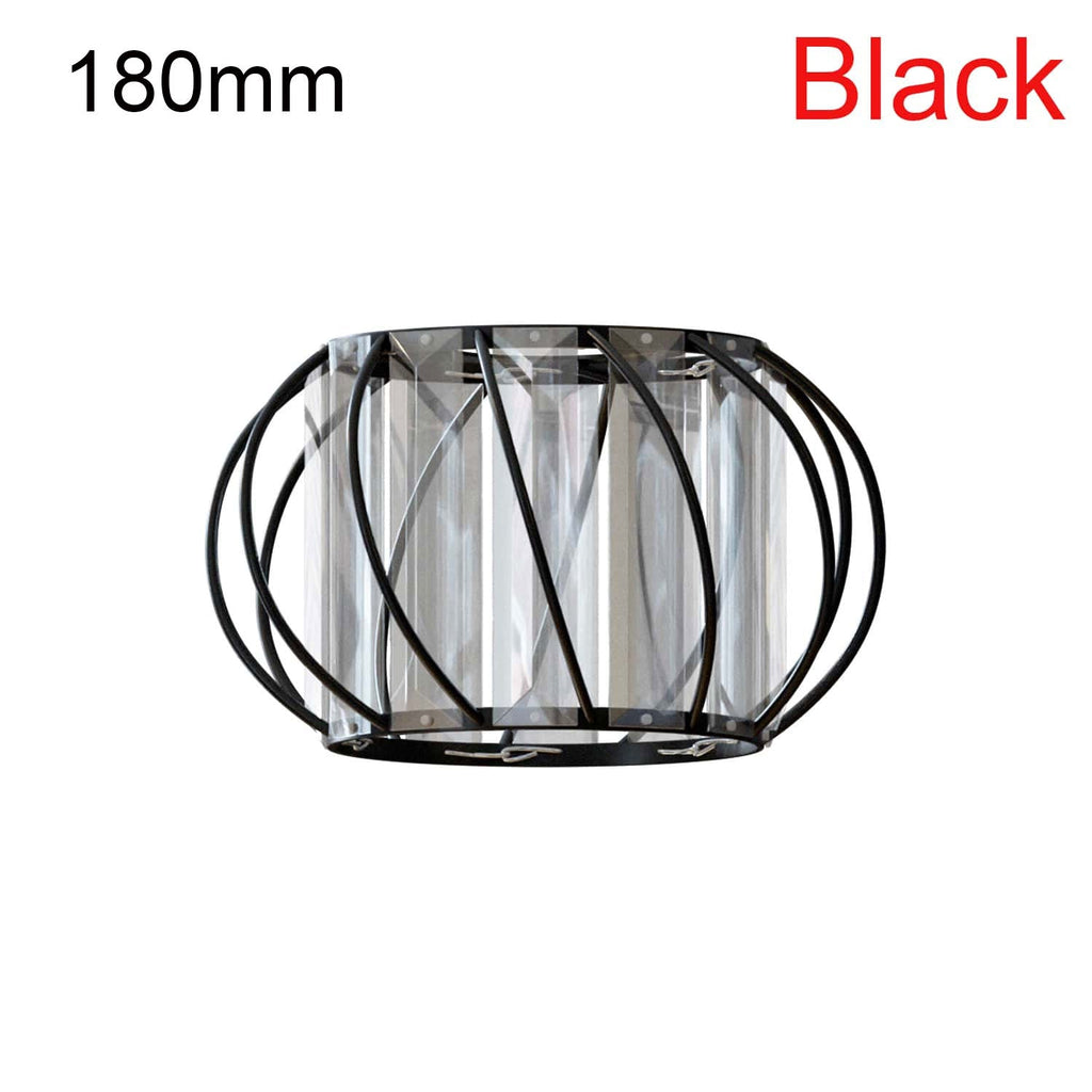 Elegant Modern Crystal Glass & Metal Cage Ceiling Pendant Light Shade