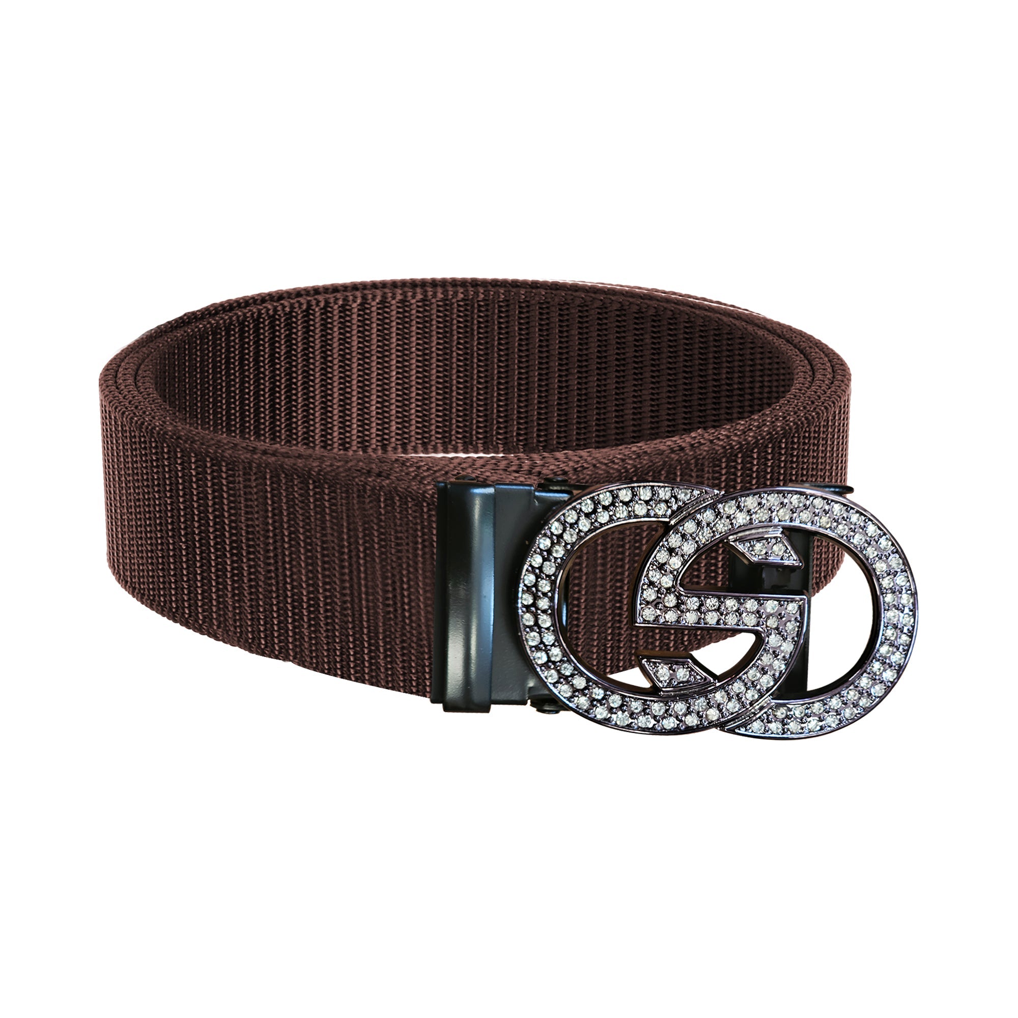 Durable Nylon Western Belt with Adjustable Double G Metal Buckle