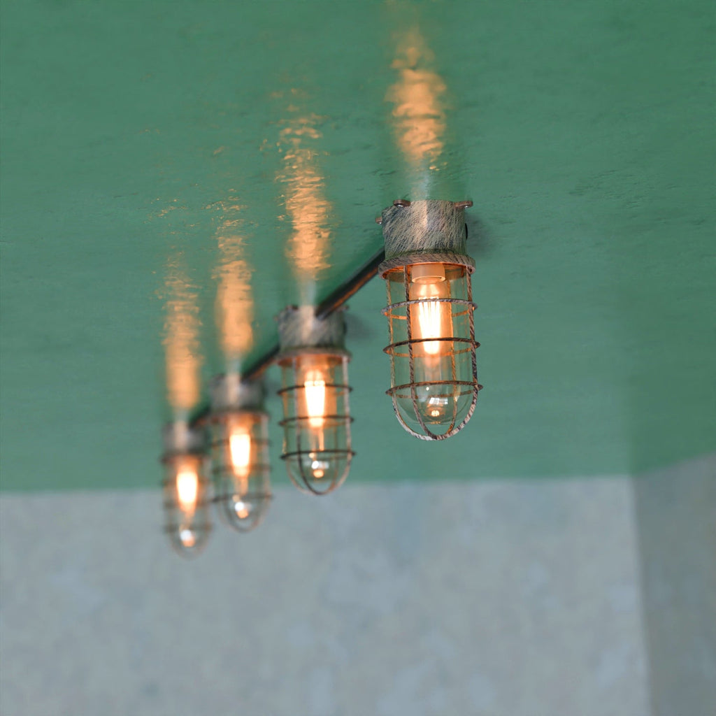 Retro Oval Bulkhead Cage Wall Ceiling Mount Fitting Light ~5525