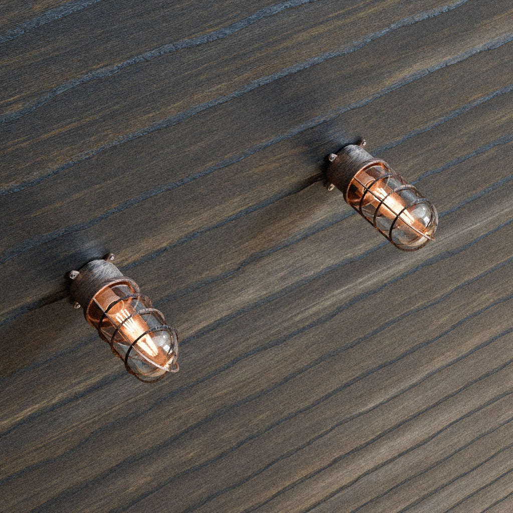 Retro Oval Bulkhead Cage Wall Ceiling Mount Fitting Light ~5525