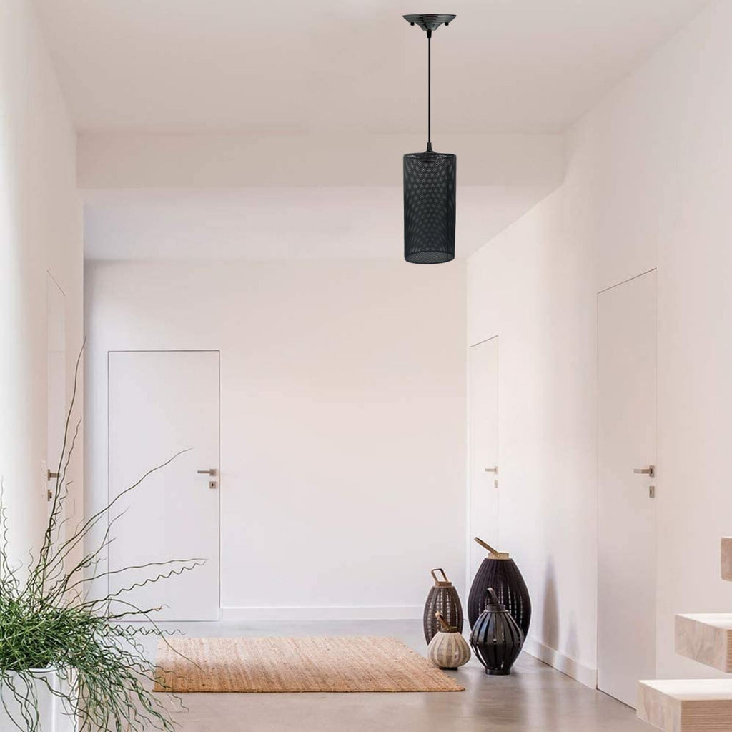 Living Room Pendant Light – Adjustable Metal Wire Cage Ceiling Lamp ~5801