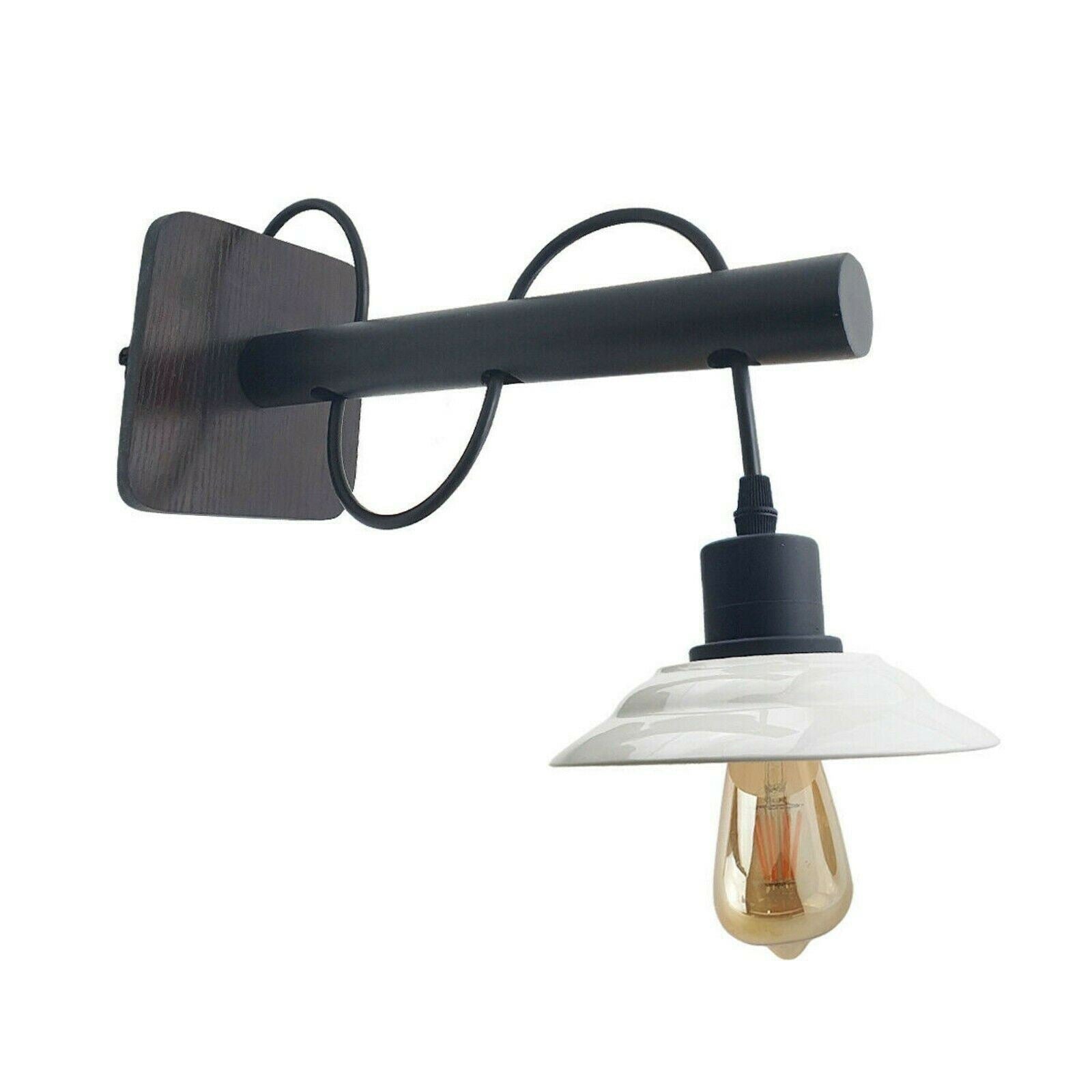 Vintage Modern White Indoor Wall Sconce E27 Lamp Light Fixture