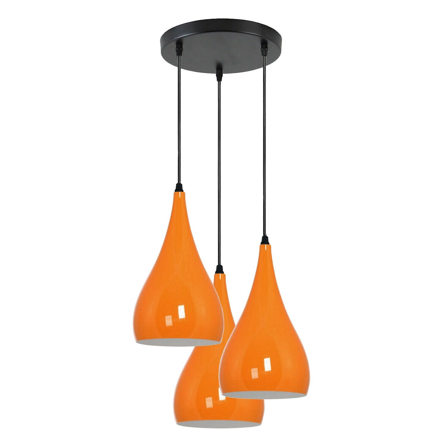 Modern 3 Way Multi Teardrop Ceiling Pendant Light Adjustable Shades