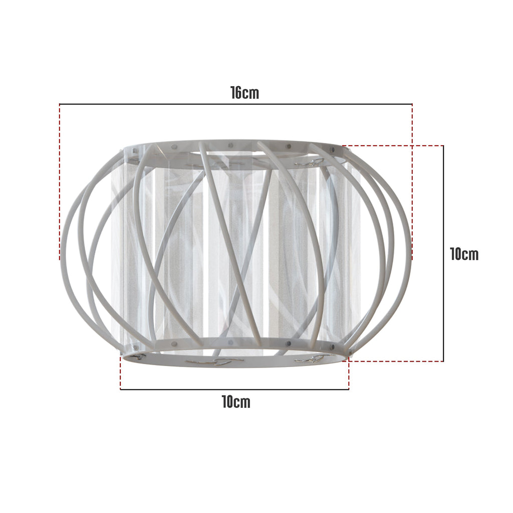 Elegant Modern Crystal Glass & Metal Cage Ceiling Pendant Light Shade