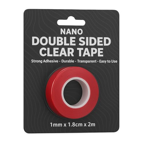 Clear Double-Sided Nano Grip Tape for Walls, Reusable, Residue-Free Mounting Solution