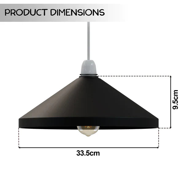 Retro Industrial Metal Cone Lampshade, Easy Fit for Stylish Home Lighting